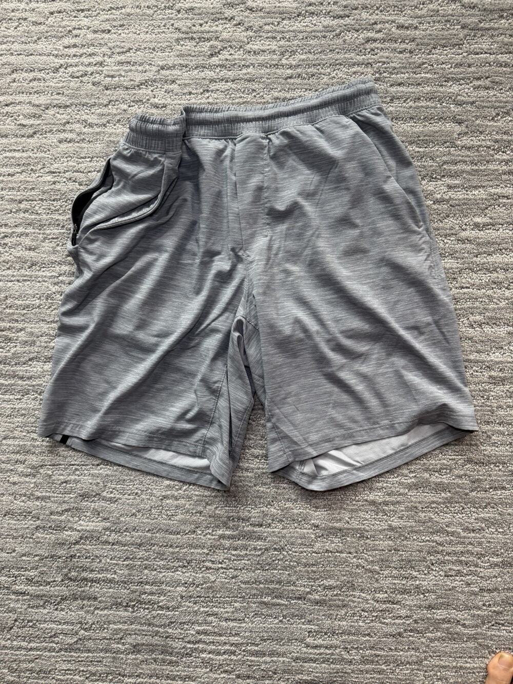 Lululemon Pace Breaker Shorts Mens Medium 7" Lined Gray Running Training